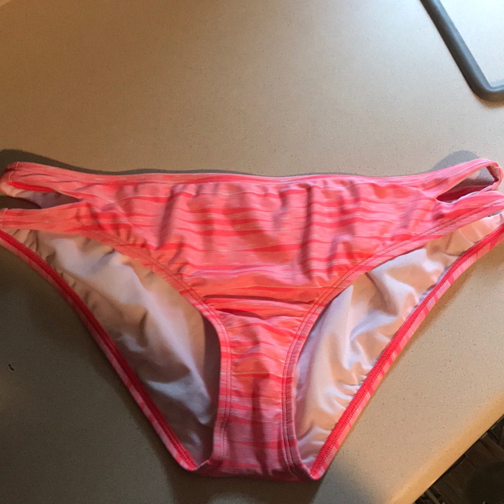 Athleta Orange & white sz xl bikini bottom LNWOT